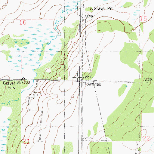Topographic Map of Township of Daggett Brook, MN