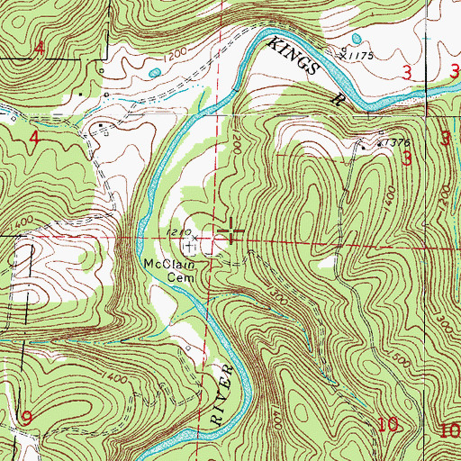 Topographic Map of Chaplin (historical), AR