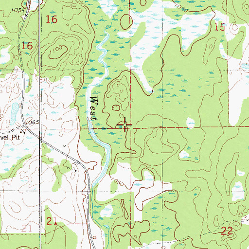 Topographic Map of Township of Danforth, MN