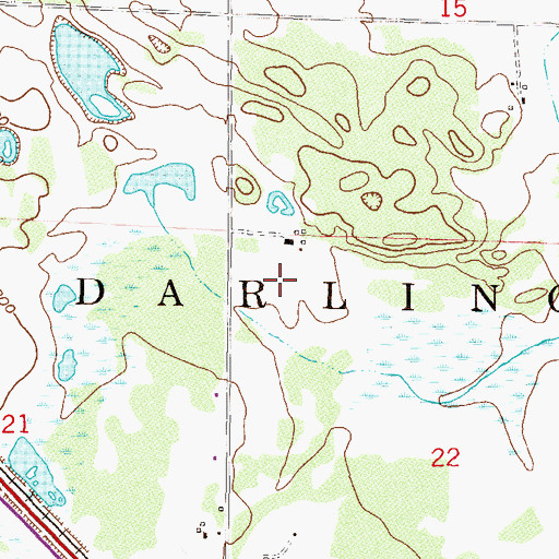 Topographic Map of Township of Darling, MN