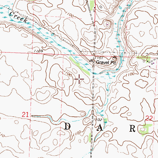 Topographic Map of Township of Darnen, MN