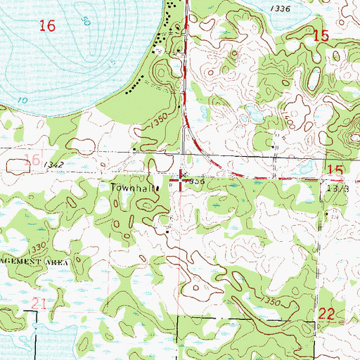 Topographic Map of Township of Dead Lake, MN