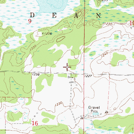 Topographic Map of Township of Dean Lake, MN