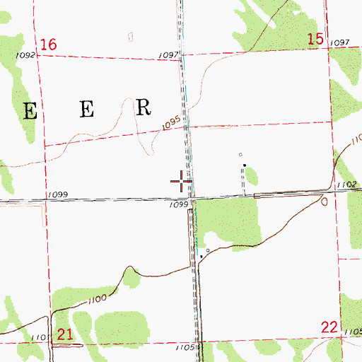 Topographic Map of Township of Deer, MN
