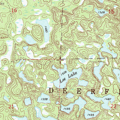 Topographic Map of Township of Deerfield, MN