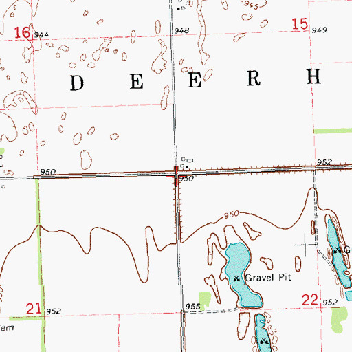 Topographic Map of Township of Deerhorn, MN