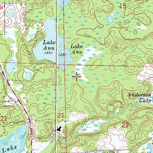 Topographic Map of Township of Deerwood, MN