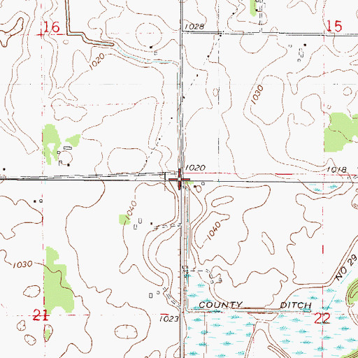 Topographic Map of Township of Derrynane, MN