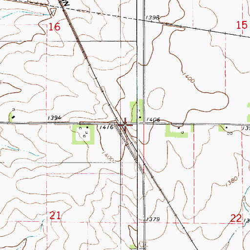Topographic Map of Township of Dexter, MN