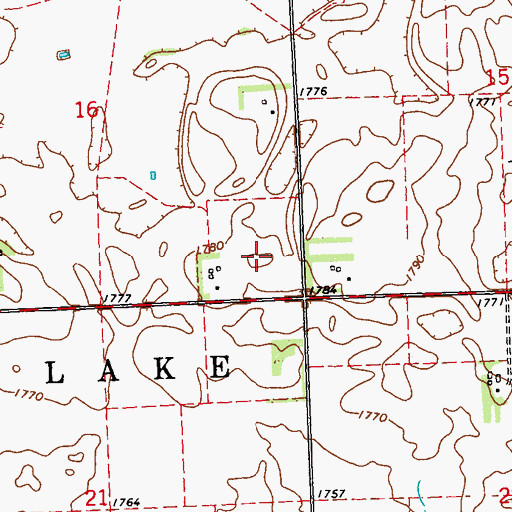 Topographic Map of Township of Diamond Lake, MN