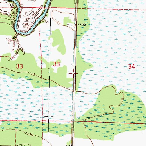 Topographic Map of Unorganized Territory of District 2 (historical), MN