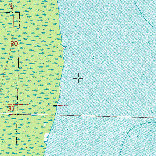 Topographic Map of Unorganized Territory of District 5 (historical), MN