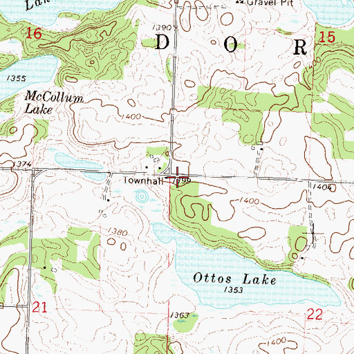 Topographic Map of Township of Dora, MN