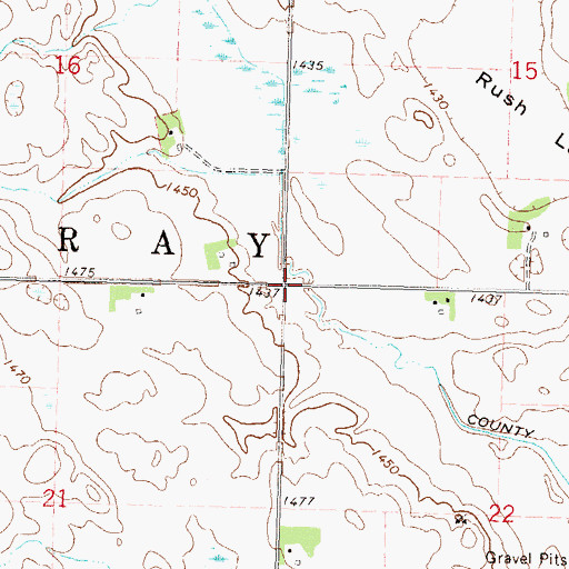 Topographic Map of Township of Dovray, MN