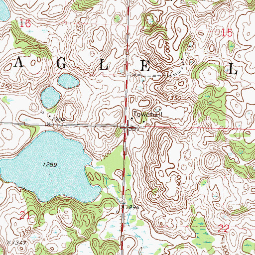 Topographic Map of Township of Eagle Lake, MN