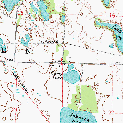 Topographic Map of Township of Eden, MN