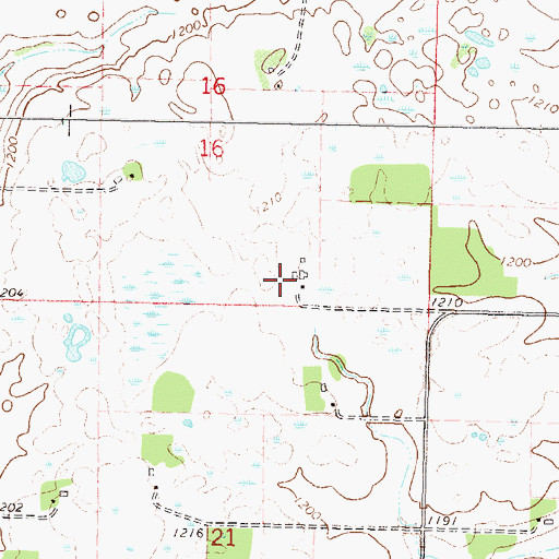 Topographic Map of Township of Eden Lake, MN