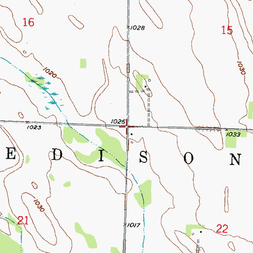 Topographic Map of Township of Edison, MN