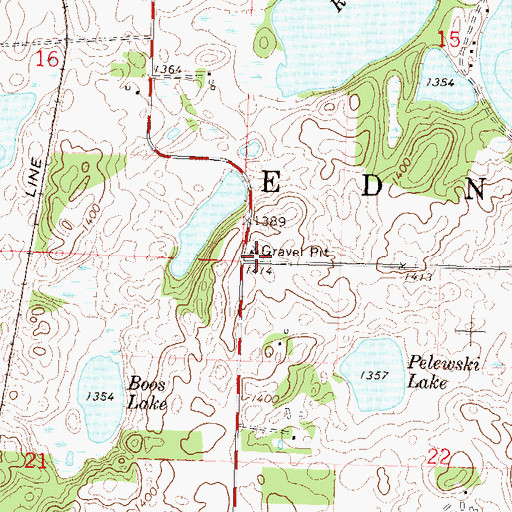 Topographic Map of Township of Edna, MN