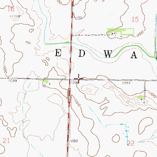 Topographic Map of Township of Edwards, MN