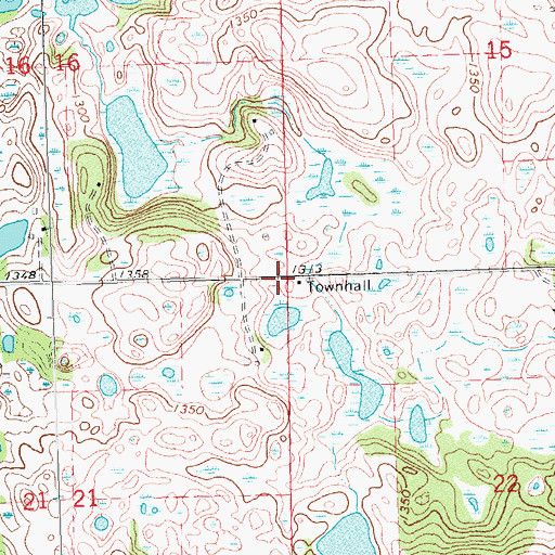 Topographic Map of Township of Eglon, MN
