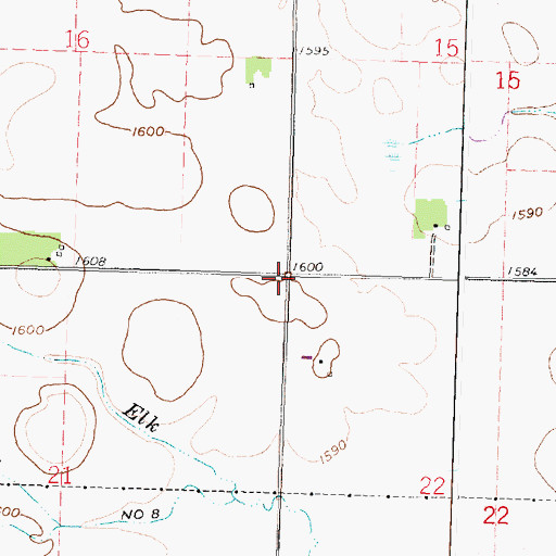 Topographic Map of Township of Elk, MN