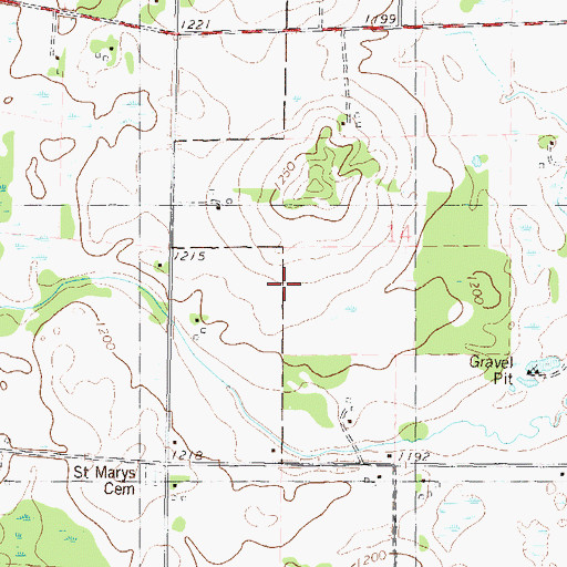 Topographic Map of Township of Elmdale, MN