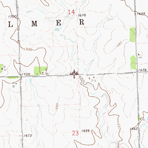 Topographic Map of Township of Elmer, MN