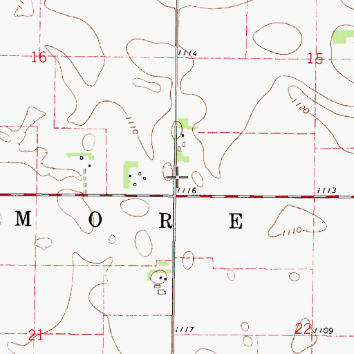 Topographic Map of Township of Elmore, MN