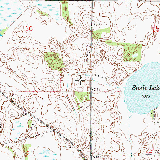 Topographic Map of Township of Elysian, MN