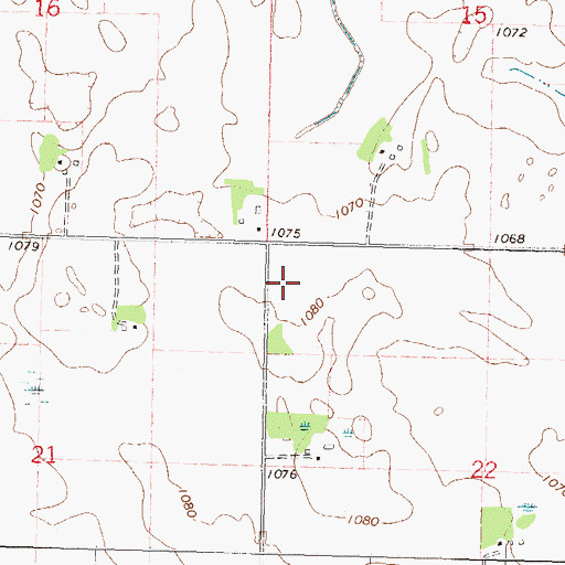 Topographic Map of Township of Emmet, MN
