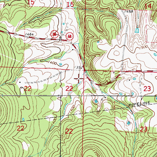 Topographic Map of Rays Cove, AR