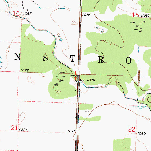 Topographic Map of Township of Enstrom, MN
