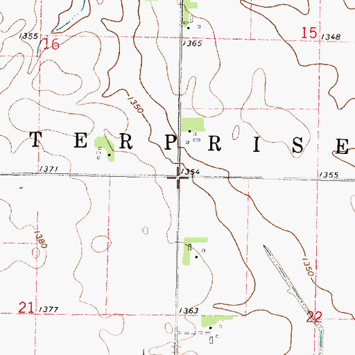 Topographic Map of Township of Enterprise, MN