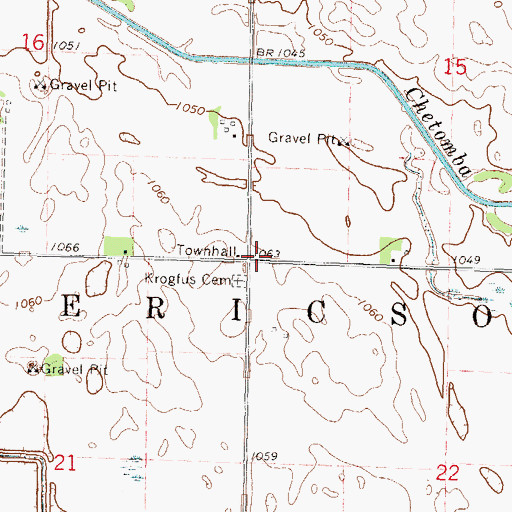 Topographic Map of Township of Ericson, MN