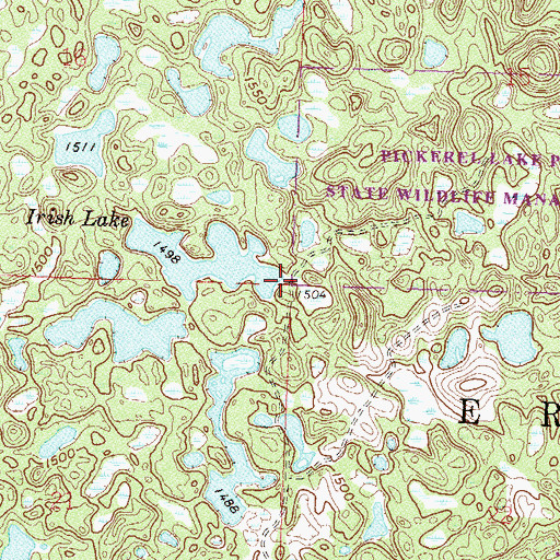 Topographic Map of Township of Erie, MN