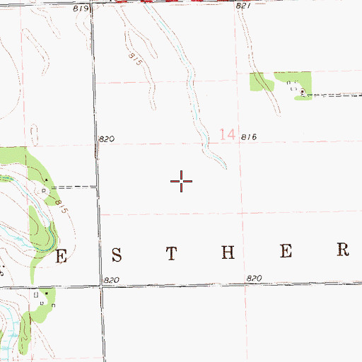 Topographic Map of Township of Esther, MN