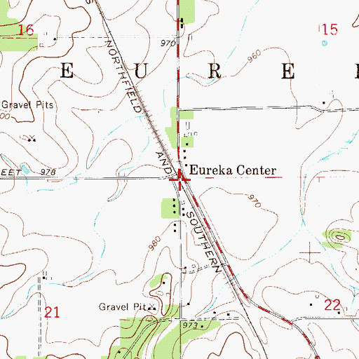 Topographic Map of Township of Eureka, MN