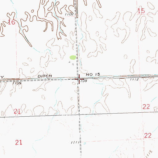 Topographic Map of Township of Everglade, MN