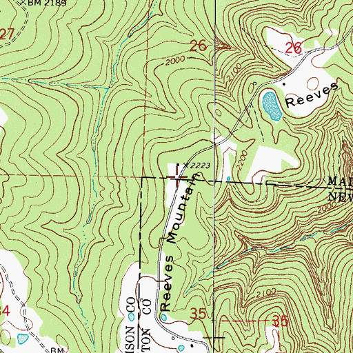 Topographic Map of Townsley (historical), AR