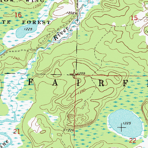 Topographic Map of Township of Fairfield, MN