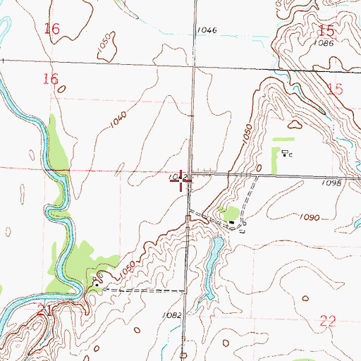 Topographic Map of Township of Fairfield, MN