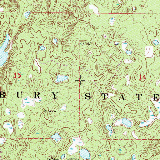 Topographic Map of Township of Fairview, MN