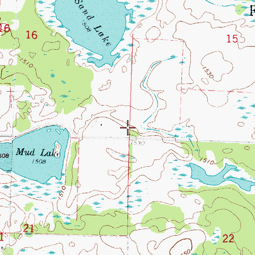 Topographic Map of Township of Falk, MN