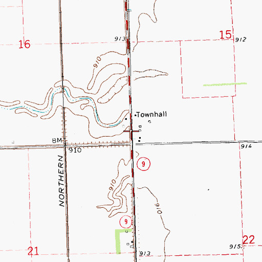 Topographic Map of Township of Felton, MN