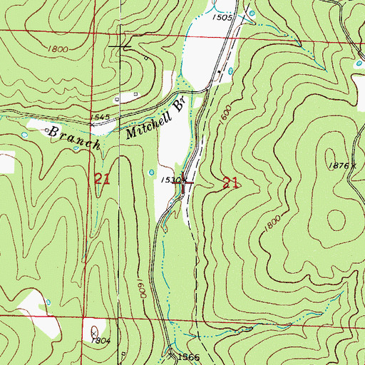 Topographic Map of Venquin (historical), AR