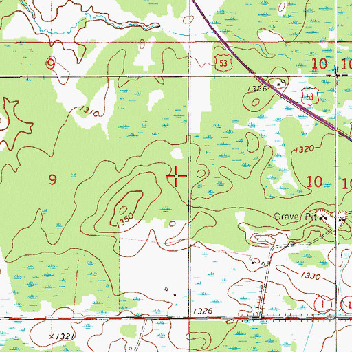 Topographic Map of Township of Field, MN