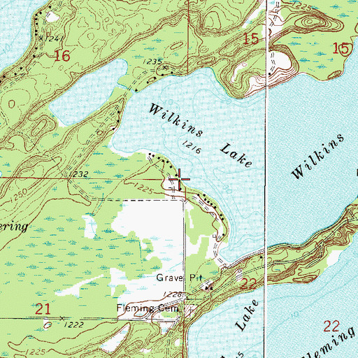 Topographic Map of Township of Fleming, MN