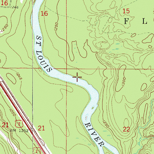 Topographic Map of Township of Floodwood, MN