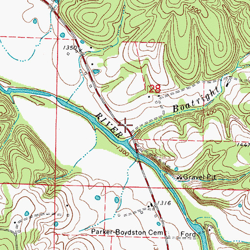Topographic Map of Tate Hollow, AR